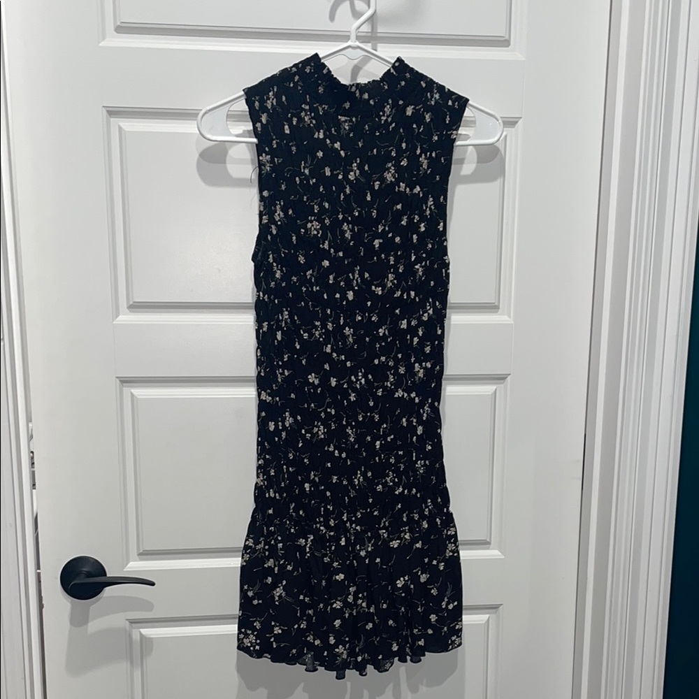 Lulus Bouquets For You Black Floral Print Smocked Mini Dress